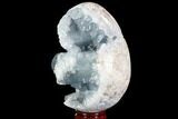 Crystal Filled Celestine (Celestite) Egg Geode - Huge Crystal! #88285-2